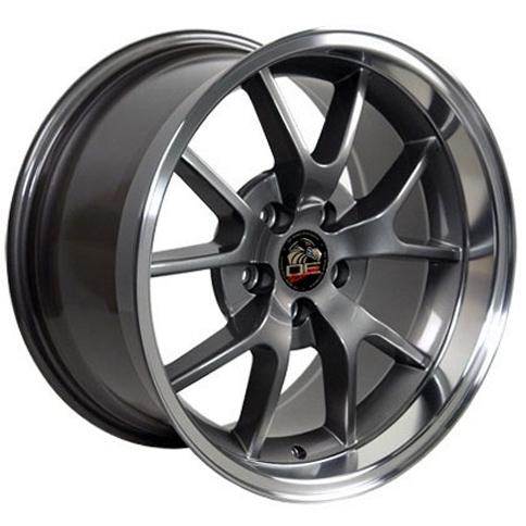 OE Wheels Replica FR05 Anthracite with Machined Lip 18x10.0 +22 5x114.3mm 70.6mm - Wheelwiz