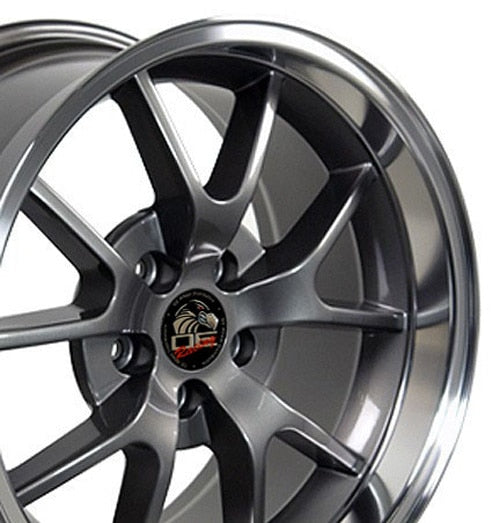 OE Wheels Replica FR05 Anthracite with Machined Lip 18x10.0 +22 5x114.3mm 70.6mm - Wheelwiz