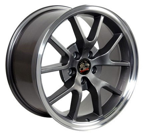 OE Wheels Replica FR05 Anthracite with Machined Lip 18x9.0 +24 5x114.3mm 70.6mm - Wheelwiz