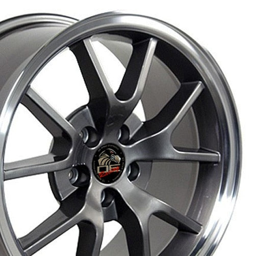 OE Wheels Replica FR05 Anthracite with Machined Lip 18x9.0 +24 5x114.3mm 70.6mm - Wheelwiz