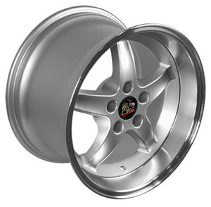 OE Wheels Replica FR04 Silver with Machined Lip 17x10.5 +27 5x114.3mm 70.6mm