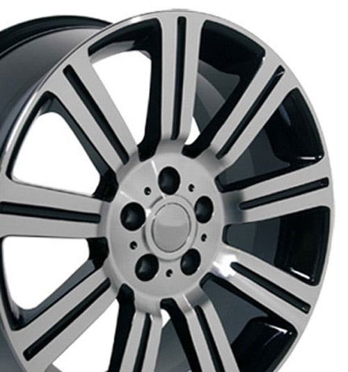 OE Wheels Replica LR01 Black Machined 22x10.0 +50 5x120mm 72.6mm - Wheelwiz