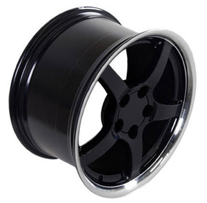 OE Wheels Replica CV05 Black with Machined Lip 17x9.5 +54 5x120.65mm 70.3mm