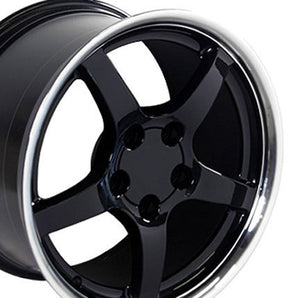 OE Wheels Replica CV05 Black with Machined Lip 17x9.5 +54 5x120.65mm 70.3mm