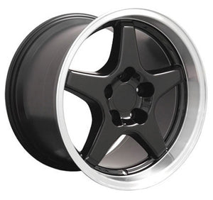 OE Wheels Replica CV01 Black with Machined Lip 17x11.0 +50 5x120.65mm 70.3mm