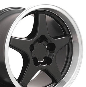 OE Wheels Replica CV01 Black with Machined Lip 17x11.0 +50 5x120.65mm 70.3mm