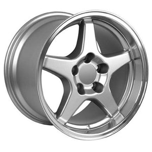 OE Wheels Replica CV01 Silver with Machined Lip 17x11.0 +50 5x120.65mm 70.3mm