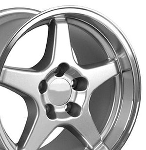 OE Wheels Replica CV01 Silver with Machined Lip 17x11.0 +50 5x120.65mm 70.3mm