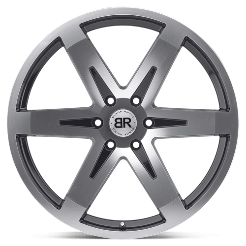 Black Rhino PEAK Gloss Black W/ Mirror Cut Face 20x9 +20 6x114.3mm 76.1mm - WheelWiz