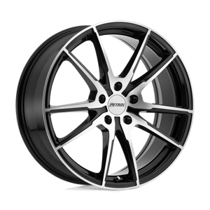 Petrol P0A Gloss Black W/ Mach Cut Face 19x8 +32 5x112mm 72.1mm - Wheelwiz