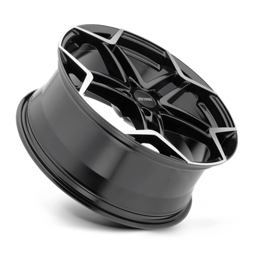Petrol P1A Gloss Black W/ Mach Cut Face 17x8 +32 5x112mm 72.1mm - Wheelwiz