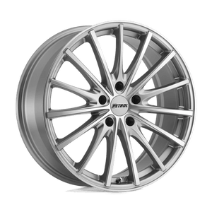 Petrol P3A Silver W/ Machined Cut Face 19x8 +40 5x114.3mm 76.1mm - Wheelwiz