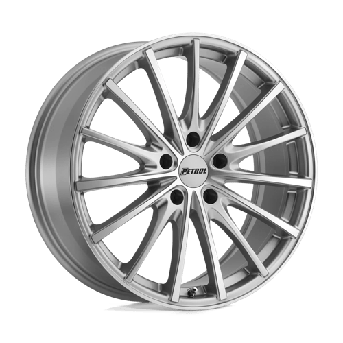 Petrol P3A Silver W/ Machined Cut Face 17x8 +40 5x114.3mm 76.1mm - Wheelwiz