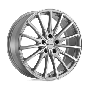 Petrol P3A Silver W/ Machined Cut Face 17x8 +40 5x114.3mm 76.1mm - Wheelwiz