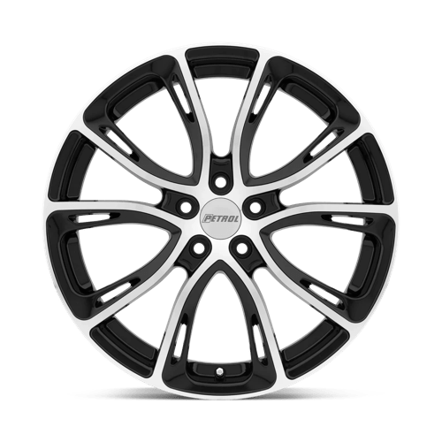 Petrol P5A Gloss Black W/ Mach Cut Face 19x8 +40 5x110mm 72.1mm - Wheelwiz