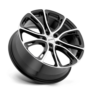 Petrol P5A Gloss Black W/ Mach Cut Face 17x7.5 +40 5x110mm 72.1mm - Wheelwiz