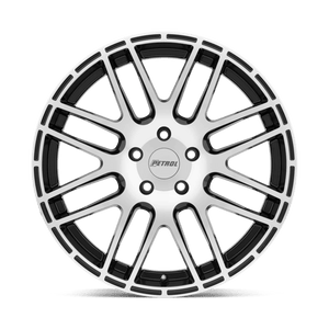 Petrol P6A Gloss Black W/ Mach Cut Face 17x7.5 +40 4x100mm 72.1mm - Wheelwiz
