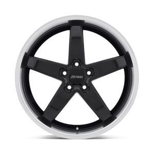 Petrol P1B Gloss Black W/ Mach Cut Lip 19x8 +32 5x112mm 72.1mm - Wheelwiz