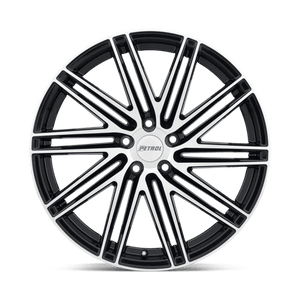 Petrol P1C Gloss Black W/ Mach Cut Face 17x8 +40 5x105mm 72.1mm - Wheelwiz