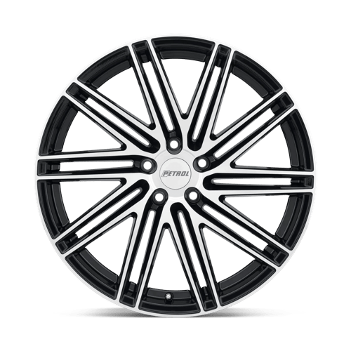 Petrol P1C Gloss Black W/ Mach Cut Face 20x8.5 +35 5x120mm 76.1mm - Wheelwiz