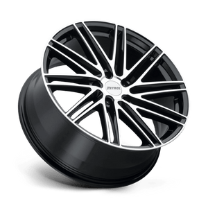 Petrol P1C Gloss Black W/ Mach Cut Face 20x8.5 +40 5x112mm 72.1mm - Wheelwiz