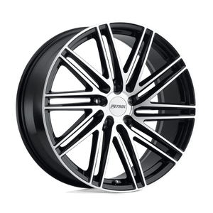 Petrol P1C Gloss Black W/ Mach Cut Face 17x8 +40 5x114.3mm 76.1mm - Wheelwiz