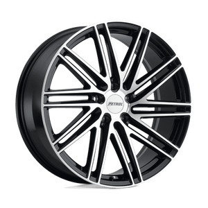 Petrol P1C Gloss Black W/ Mach Cut Face 17x8 +40 5x112mm 72.1mm - Wheelwiz