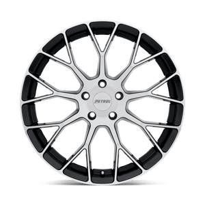 Petrol P2B Gloss Black W/ Mach Cut Face 20x8.5 +40 5x108mm 72.1mm - Wheelwiz