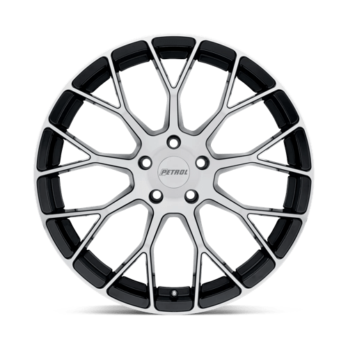 Petrol P2B Gloss Black W/ Mach Cut Face 20x8.5 +40 5x114.3mm 76.1mm - Wheelwiz
