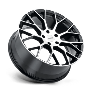 Petrol P2B Gloss Black W/ Mach Cut Face 19x8 +35 5x120mm 76.1mm - Wheelwiz
