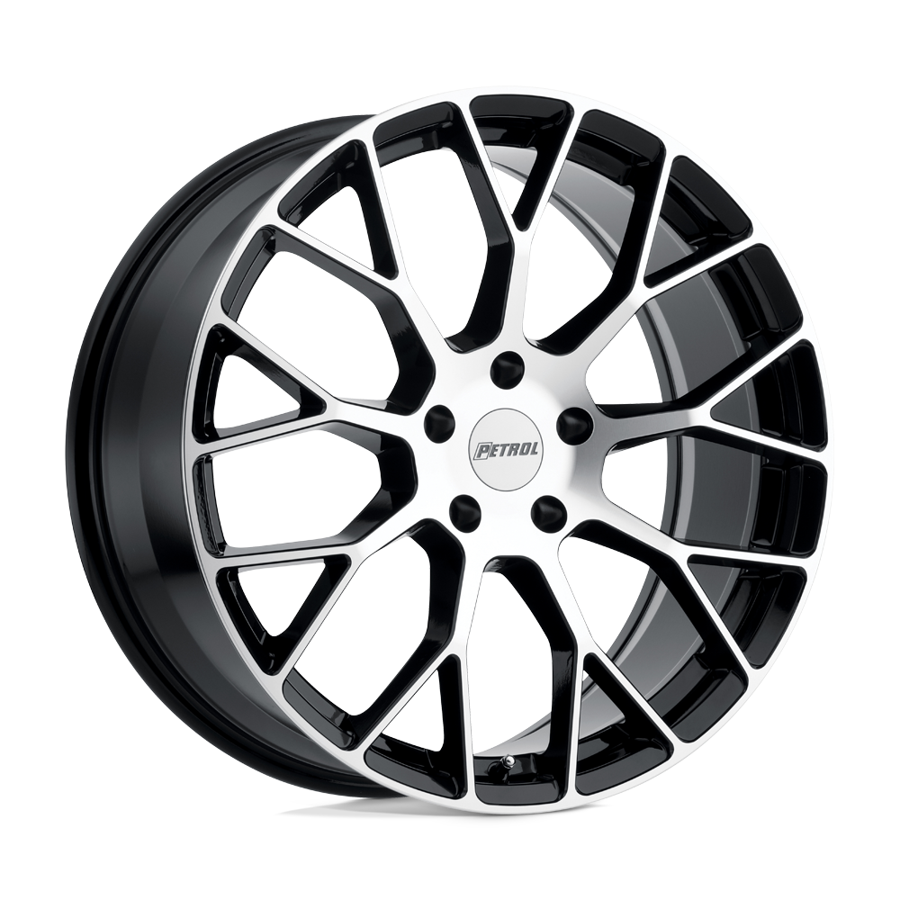 Petrol P2B Gloss Black W/ Machined Face 16x7 +40 5x100mm 73.1mm - WheelWiz