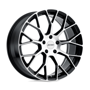 Petrol P2B Gloss Black W/ Machined Face 16x7 +40 5x100mm 73.1mm - WheelWiz