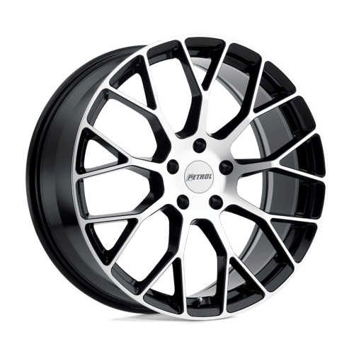 Petrol P2B Gloss Black W/ Mach Cut Face 19x8 +40 5x112mm 72.1mm - Wheelwiz