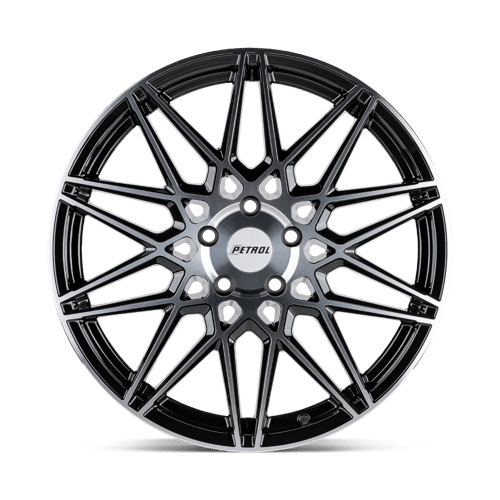 Petrol P3C Gloss Black W/ Mach Cut Face 20x8.5 +40 5x112mm 66.6mm - Wheelwiz