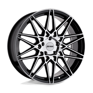Petrol P3C Gloss Black W/ Mach Cut Face 17x8 +40 5x105mm 72.1mm - Wheelwiz