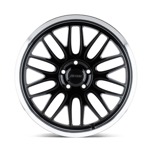 Petrol P4C Gloss Black W/ Mach Cut Lip 17x8 +40 5x105mm 72.1mm - Wheelwiz