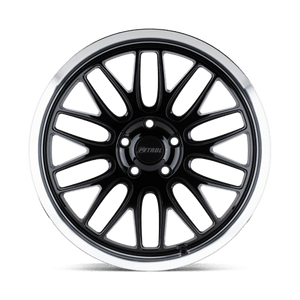 Petrol P4C Gloss Black W/ Mach Cut Lip 19x8 +40 5x112mm 66.6mm - Wheelwiz