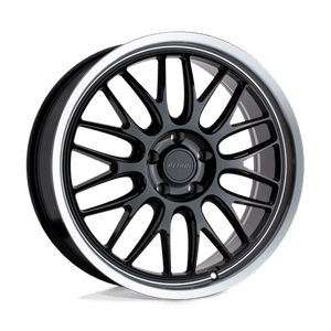 Petrol P4C Gloss Black W/ Mach Cut Lip 20x8.5 +40 5x108mm 72.1mm - Wheelwiz