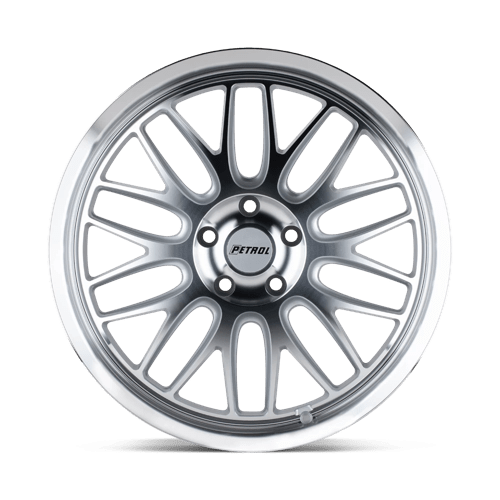 Petrol P4C Silver W/ Machined Face & Lip 16x7 +40 5x112mm 66.6mm - Wheelwiz