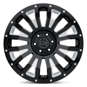 Black Rhino PINATUBO Gloss Black Milled 20x12 -44 8x180mm 125.1mm - Wheelwiz