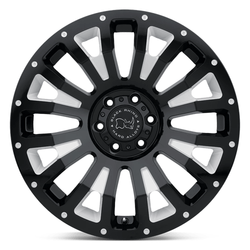 Black Rhino PINATUBO Gloss Black W/ Milled Inside Window 18x9.5 -18 8x180mm 125.1mm - WheelWiz