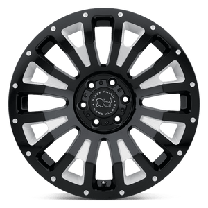 Black Rhino PINATUBO Gloss Black W/ Milled Inside Window 22x12 -44 8x170mm 125.1mm - Wheelwiz