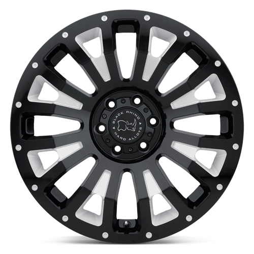 Black Rhino PINATUBO Gloss Black Milled 20x9.5 -18 8x165.1mm 122.4mm - Wheelwiz