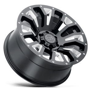 Black Rhino PINATUBO Gloss Black Milled 20x12 -44 8x180mm 125.1mm - Wheelwiz