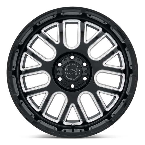 Black Rhino PISMO Gloss Black W/ Milled Spokes 20x9.5 0 5x139.7mm 78.1mm - WheelWiz