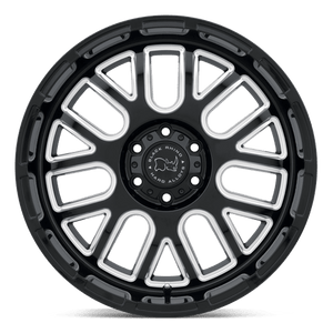 Black Rhino PISMO Gloss Black W/ Milled Spokes 22x12 -44 5x127mm 71.5mm - Wheelwiz