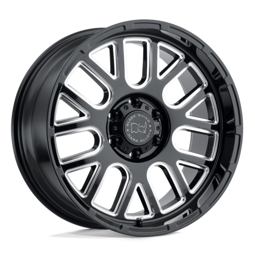 Black Rhino PISMO Gloss Black W/ Milled Spokes 20x9.5 -18 5x127mm 71.5mm - Wheelwiz