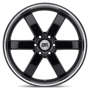 Black Rhino PONDORA Gloss Black W/ Machine Ring 20x8.5 +30 6x139.7mm 112.1mm - Wheelwiz