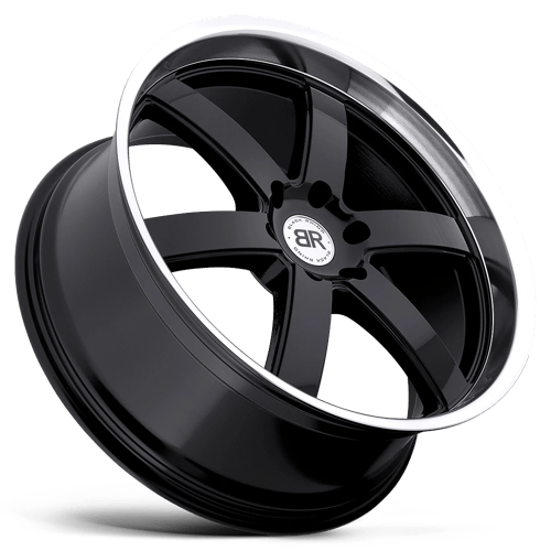 Black Rhino PONDORA Gloss Black W/ Machine Ring 20x8.5 +30 6x139.7mm 112.1mm - Wheelwiz