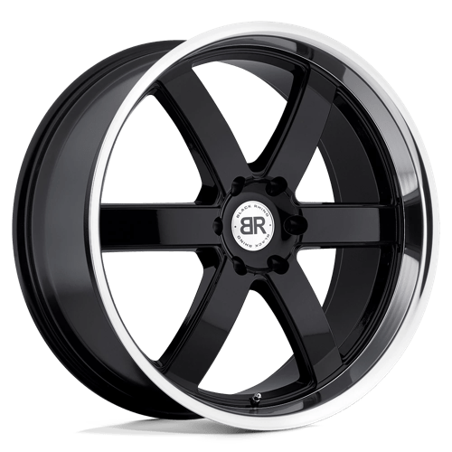 Black Rhino PONDORA Gloss Black W/ Machine Ring 24x10 +35 6x135mm 87.1mm - WheelWiz